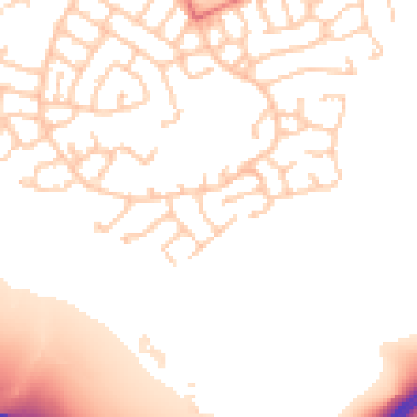 Daytime road noise heatmap for WN3 6LL