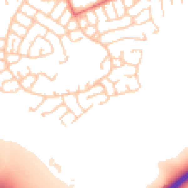 Daytime road noise heatmap for WN3 6NH