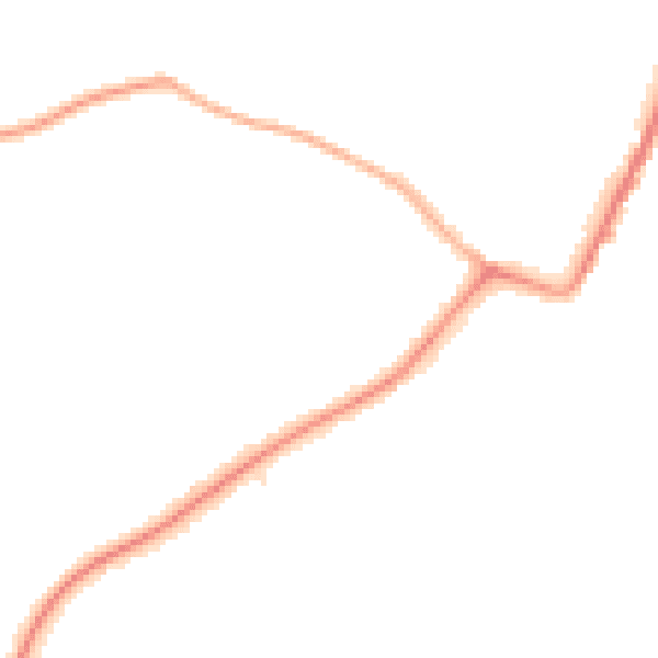 Night-time road noise heatmap for WN5 7BW