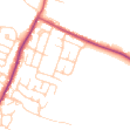 Daytime road noise heatmap for WN5 7LF