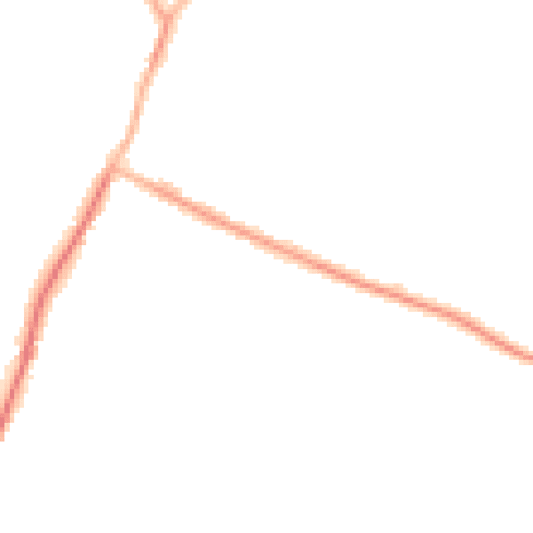 Night-time road noise heatmap for WN5 7LH