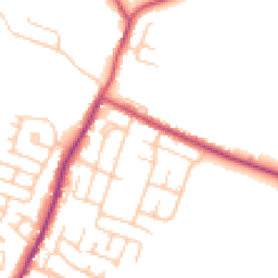 Daytime road noise heatmap for WN5 7LJ