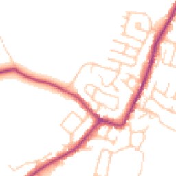 Daytime road noise heatmap for WN5 7PQ