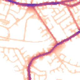 Daytime road noise heatmap for WN5 8DH
