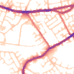 Daytime road noise heatmap for WN5 8DW