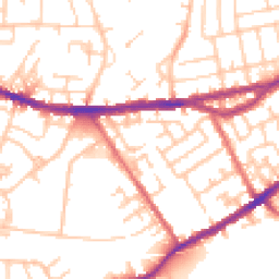 Daytime road noise heatmap for WN5 8ET