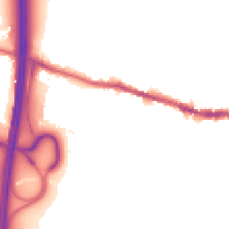 Night-time road noise heatmap for WN5 8HU