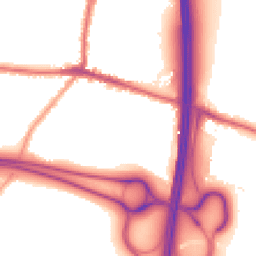 Night-time road noise heatmap for WN5 8NH