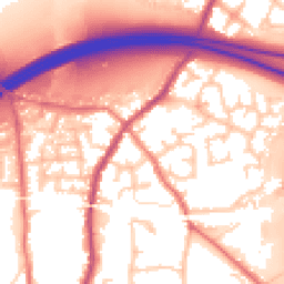 Daytime road noise heatmap for WN5 8TG