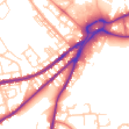 Daytime road noise heatmap for WN5 9AZ