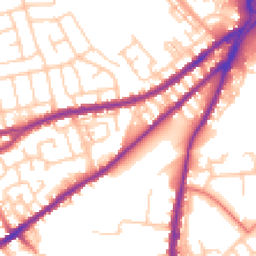 Daytime road noise heatmap for WN5 9BY
