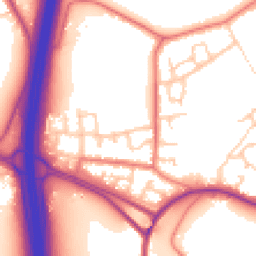 Daytime road noise heatmap for WN6 0SN