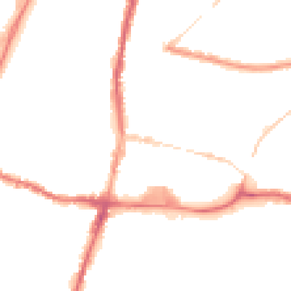 Night-time road noise heatmap for WN7 1AT