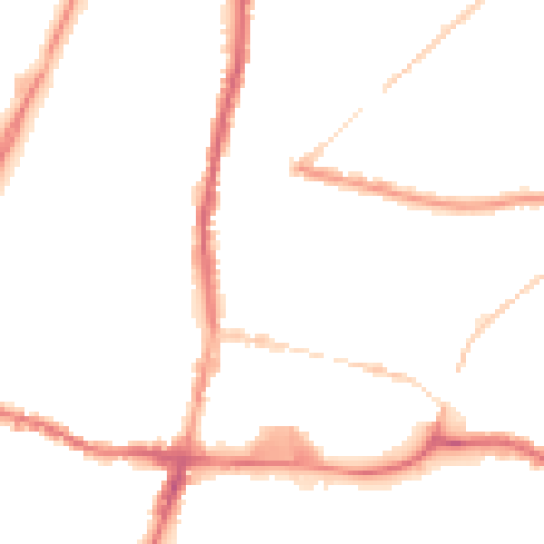 Night-time road noise heatmap for WN7 1AX