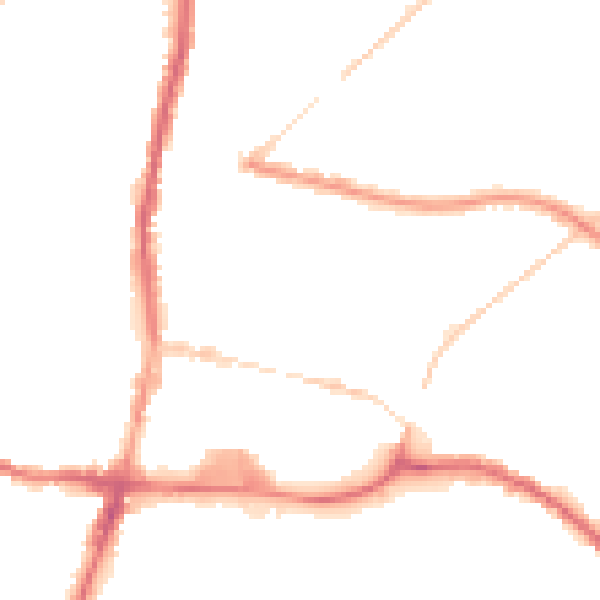 Night-time road noise heatmap for WN7 1BJ