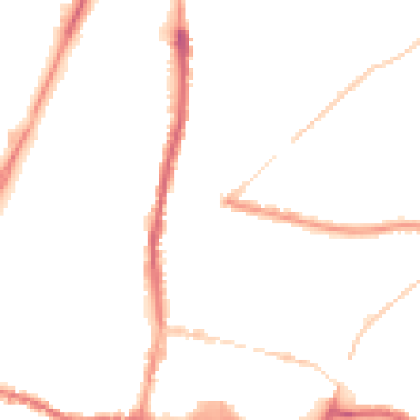 Night-time road noise heatmap for WN7 1ET
