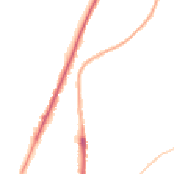 Night-time road noise heatmap for WN7 1SR