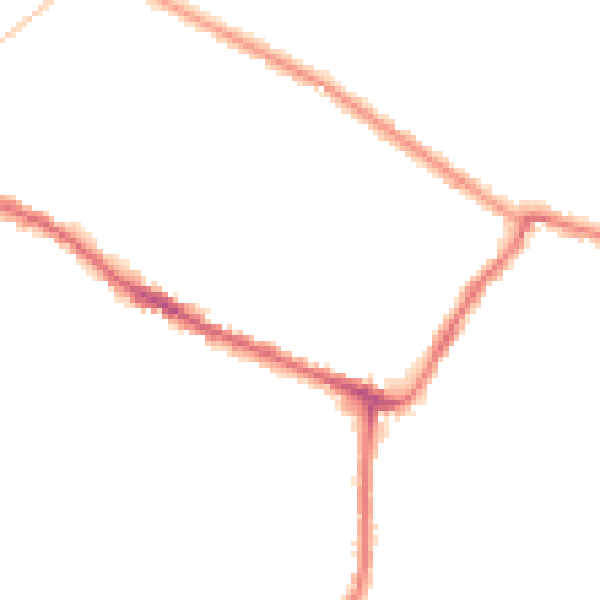Night-time road noise heatmap for WN7 2BP