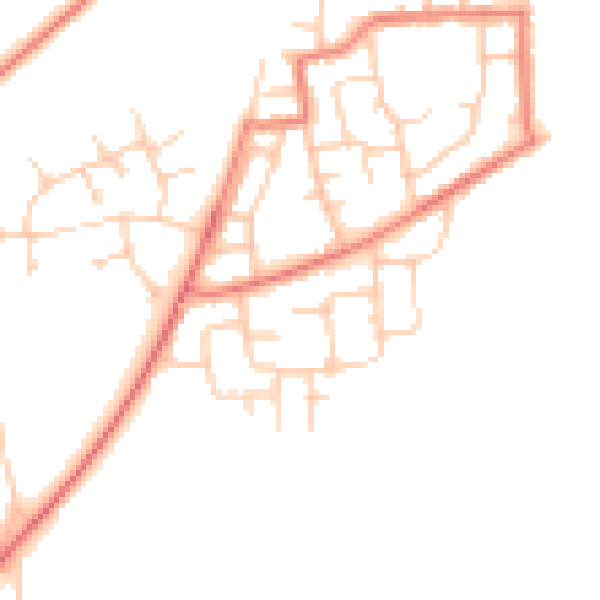Daytime road noise heatmap for WN7 2UJ