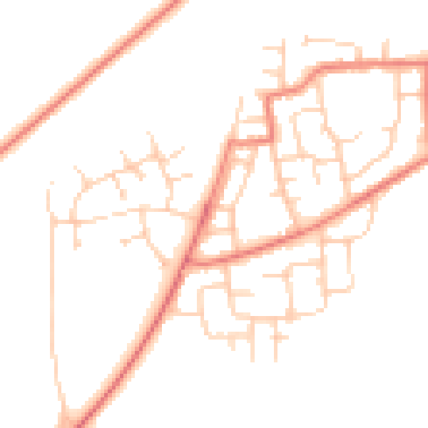 Daytime road noise heatmap for WN7 2XA