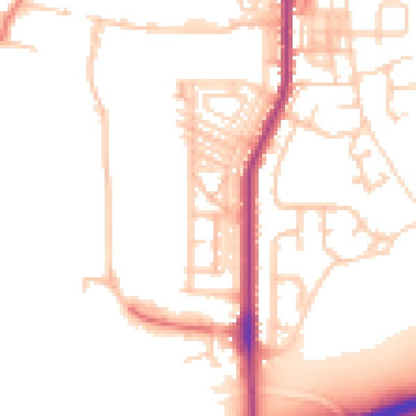 Daytime road noise heatmap for WN7 3AT