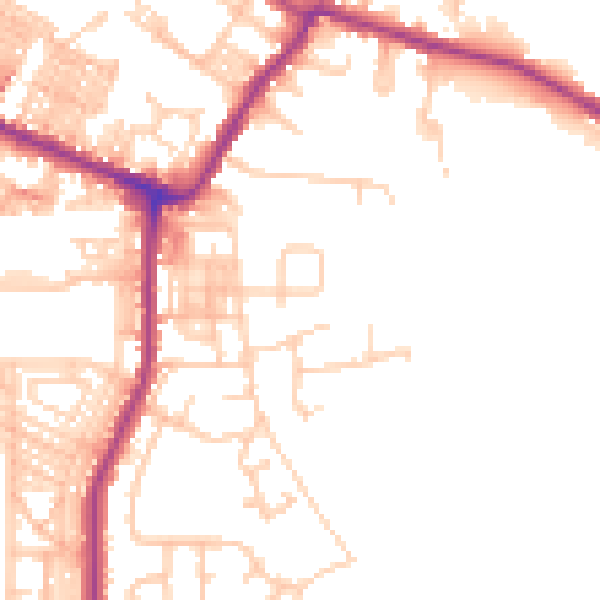 Daytime road noise heatmap for WN7 3BU