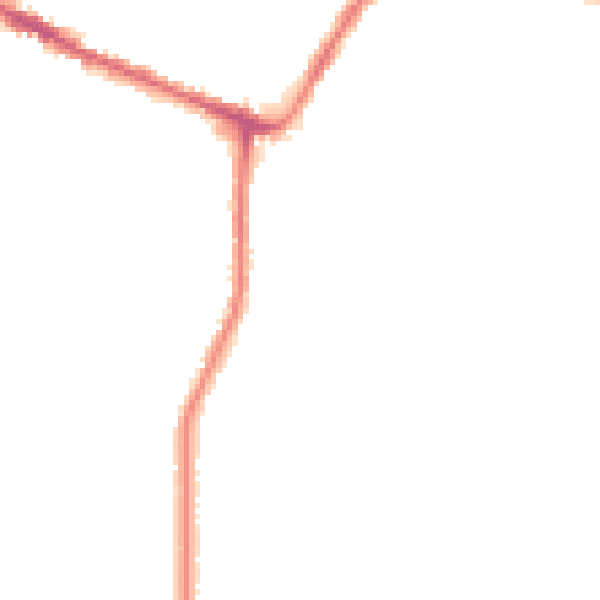 Night-time road noise heatmap for WN7 3DH