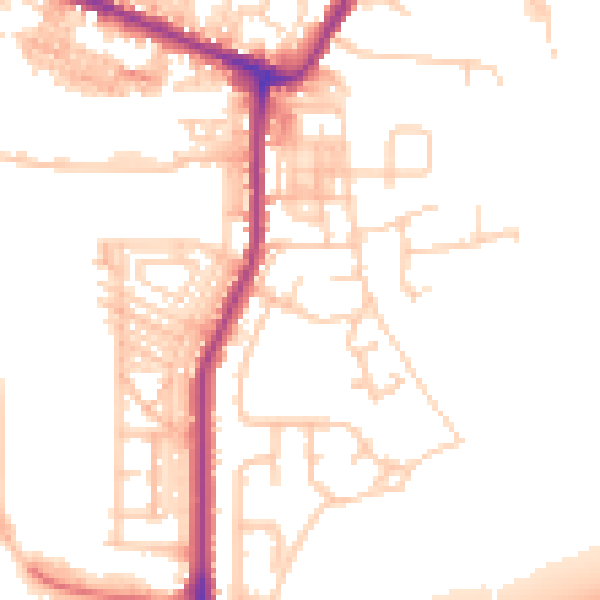 Daytime road noise heatmap for WN7 3DJ