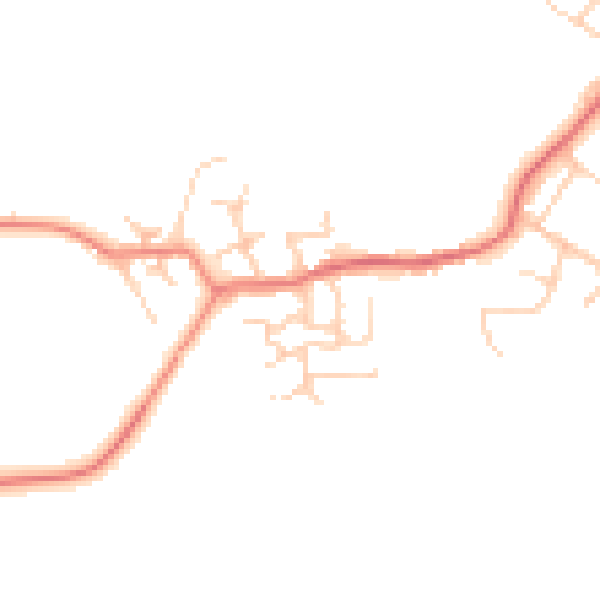 Daytime road noise heatmap for WN7 4BE