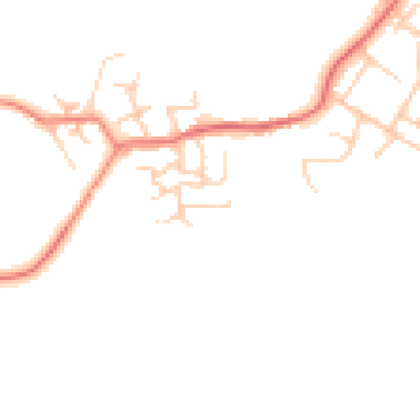 Daytime road noise heatmap for WN7 4BU