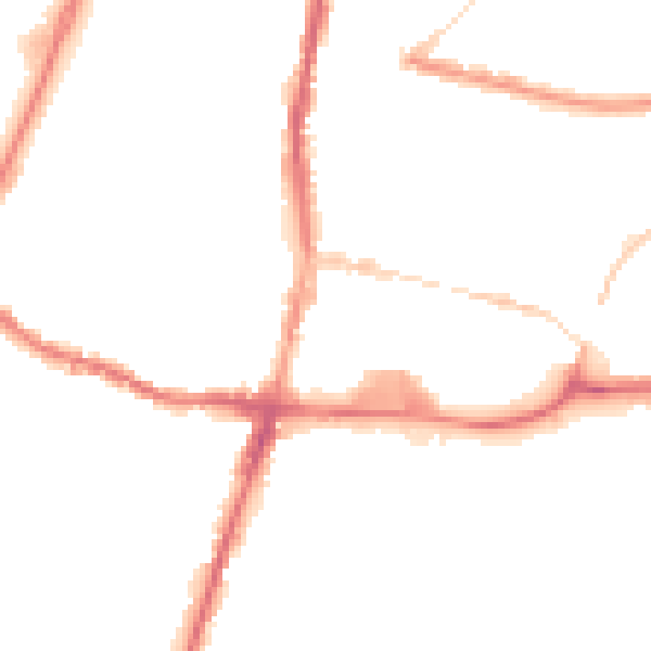 Night-time road noise heatmap for WN7 4LX