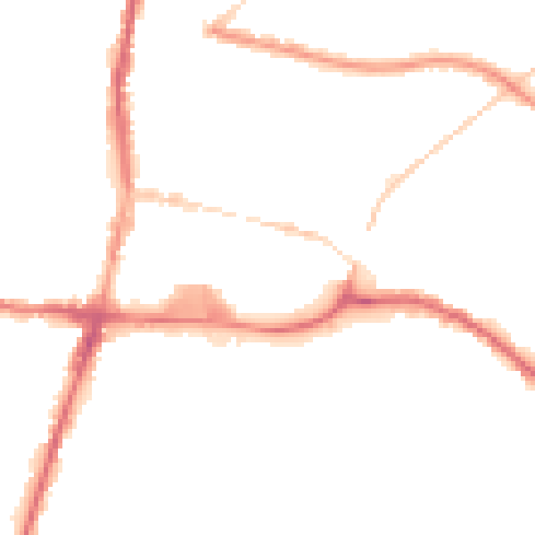 Night-time road noise heatmap for WN7 4NP