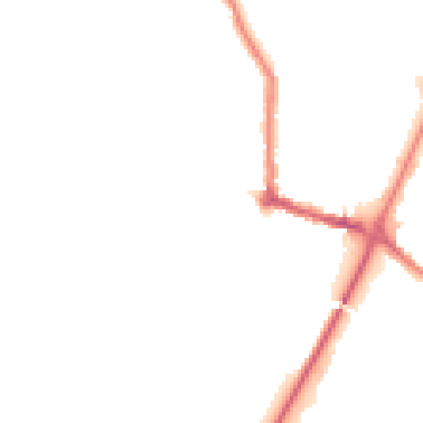 Night-time road noise heatmap for WN7 4ST