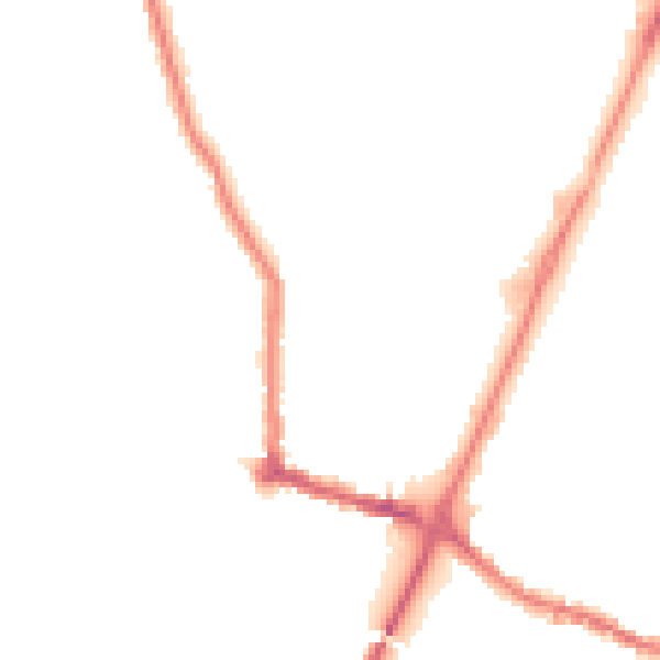Night-time road noise heatmap for WN7 5BD