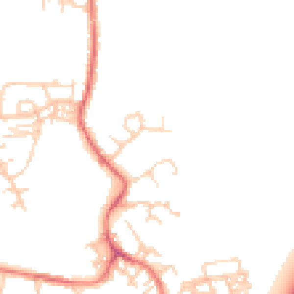Daytime road noise heatmap for WN7 5QB