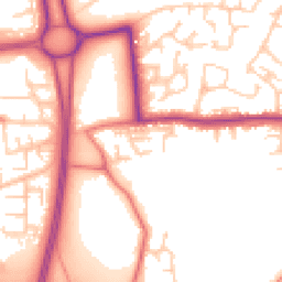 Daytime road noise heatmap for WN8 0AT