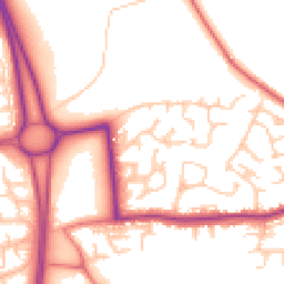 Daytime road noise heatmap for WN8 0AY