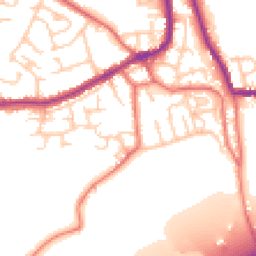 Daytime road noise heatmap for WN8 0DY