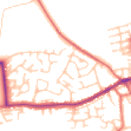 Daytime road noise heatmap for WN8 0HP