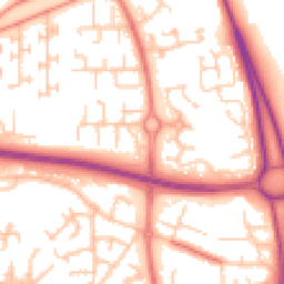 Daytime road noise heatmap for WN8 6BB
