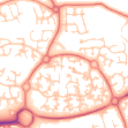 Daytime road noise heatmap for WN8 6UJ