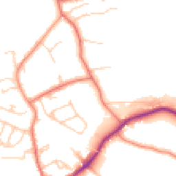 Daytime road noise heatmap for WN8 7HS