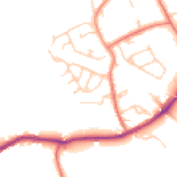 Daytime road noise heatmap for WN8 7PD