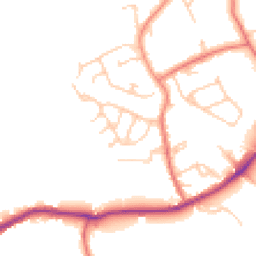 Daytime road noise heatmap for WN8 7PF
