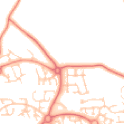 Daytime road noise heatmap for WN8 7SD