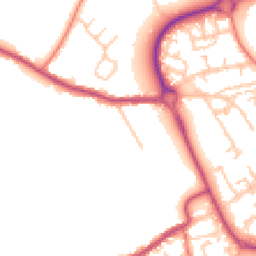Daytime road noise heatmap for WN8 8TU