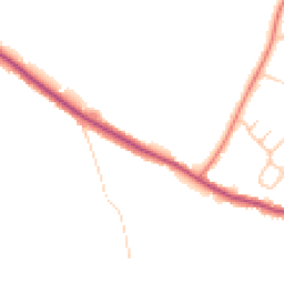 Daytime road noise heatmap for WN8 8TY