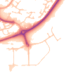 Daytime road noise heatmap for WR11 1AE