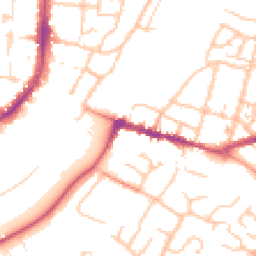 Daytime road noise heatmap for WR11 1AN