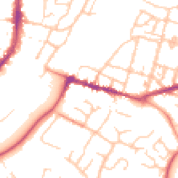 Daytime road noise heatmap for WR11 1AU